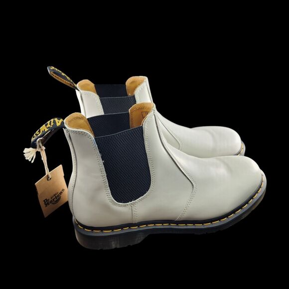 Shoes Dr Martens 2976 YS Men's Smooth Leather Chelsea Boots Size 13 White - Picture 1 of 11